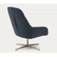 Aspe swivel armchair blue fabric and metal VeryForma