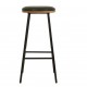 Set of 2 Marc VeryForma Black Imitation Leather Bar Stools and Metal Legs